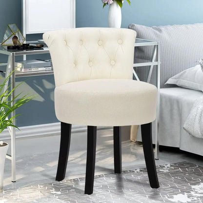 Modern Upholstered Buttoned Stool for Dressing Table - House Comfort