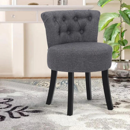 Modern Upholstered Buttoned Stool for Dressing Table - House Comfort