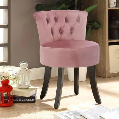 Modern Upholstered Buttoned Stool for Dressing Table - House Comfort