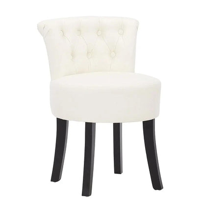 Modern Upholstered Buttoned Stool for Dressing Table - House Comfort