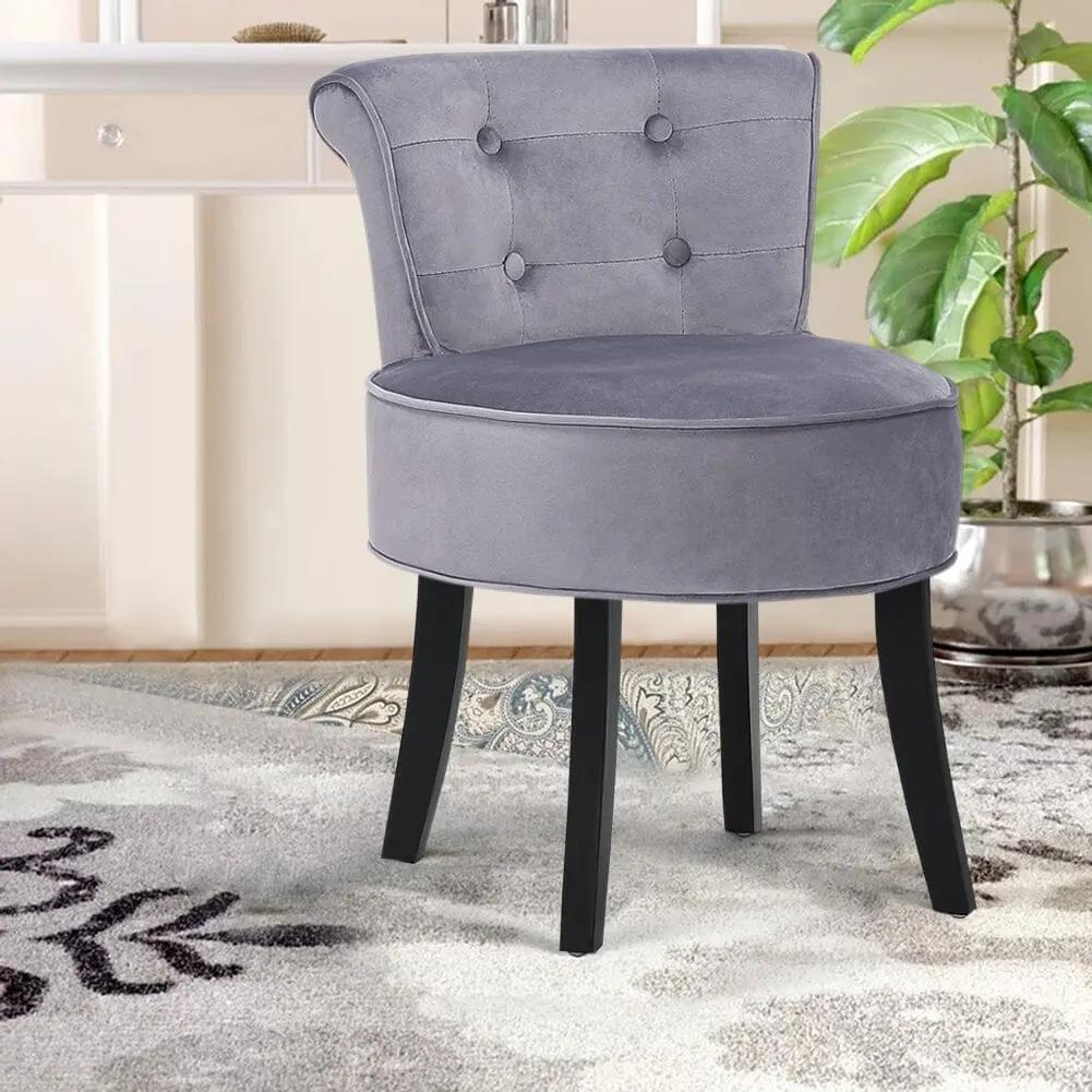Modern Upholstered Buttoned Stool for Dressing Table - House Comfort