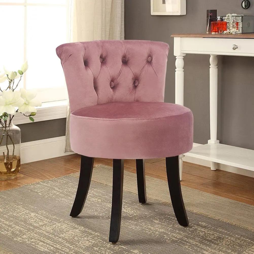Modern Upholstered Buttoned Stool for Dressing Table - House Comfort