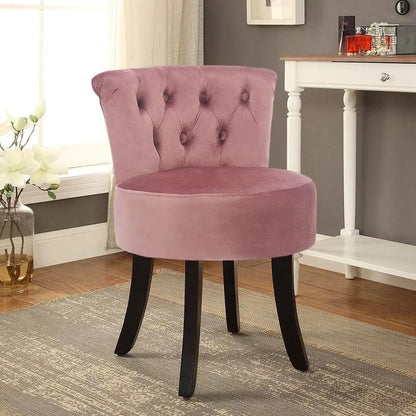Modern Upholstered Buttoned Stool for Dressing Table - House Comfort