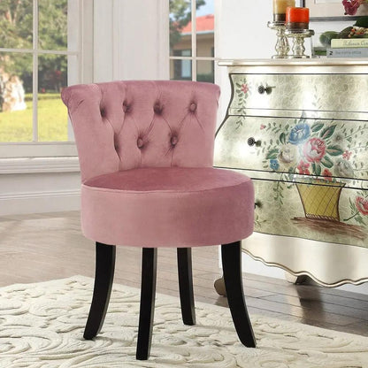 Modern Upholstered Buttoned Stool for Dressing Table - House Comfort