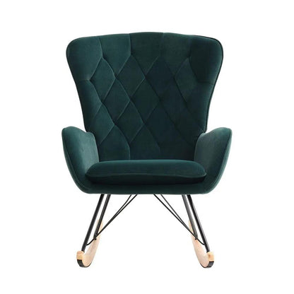 Modern Upholstered Rocking Chair for Living Room Bedroom - House Comfort