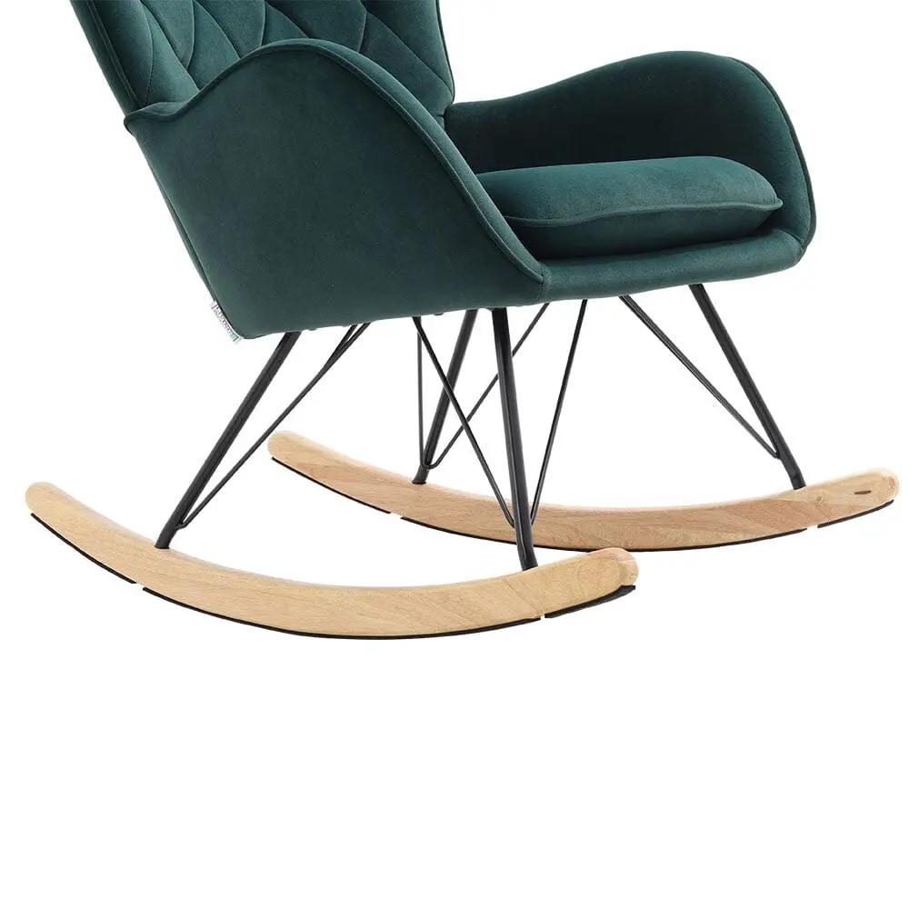 Modern Upholstered Rocking Chair for Living Room Bedroom - House Comfort