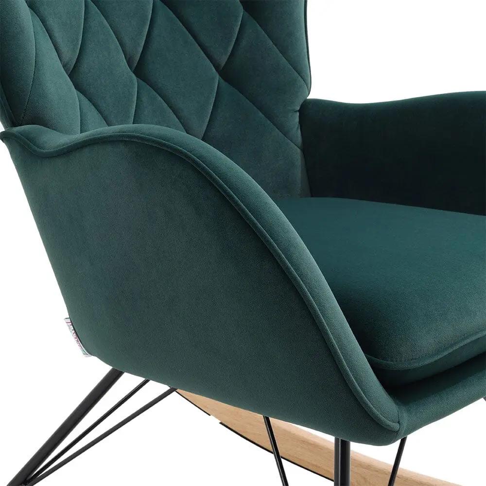 Modern Upholstered Rocking Chair for Living Room Bedroom - House Comfort