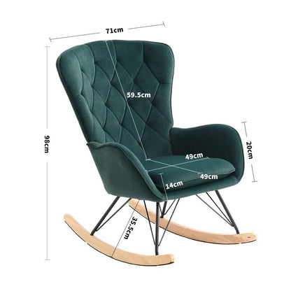 Modern Upholstered Rocking Chair for Living Room Bedroom - House Comfort