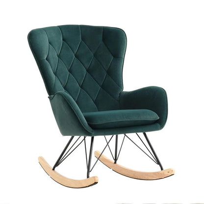 Modern Upholstered Rocking Chair for Living Room Bedroom - House Comfort
