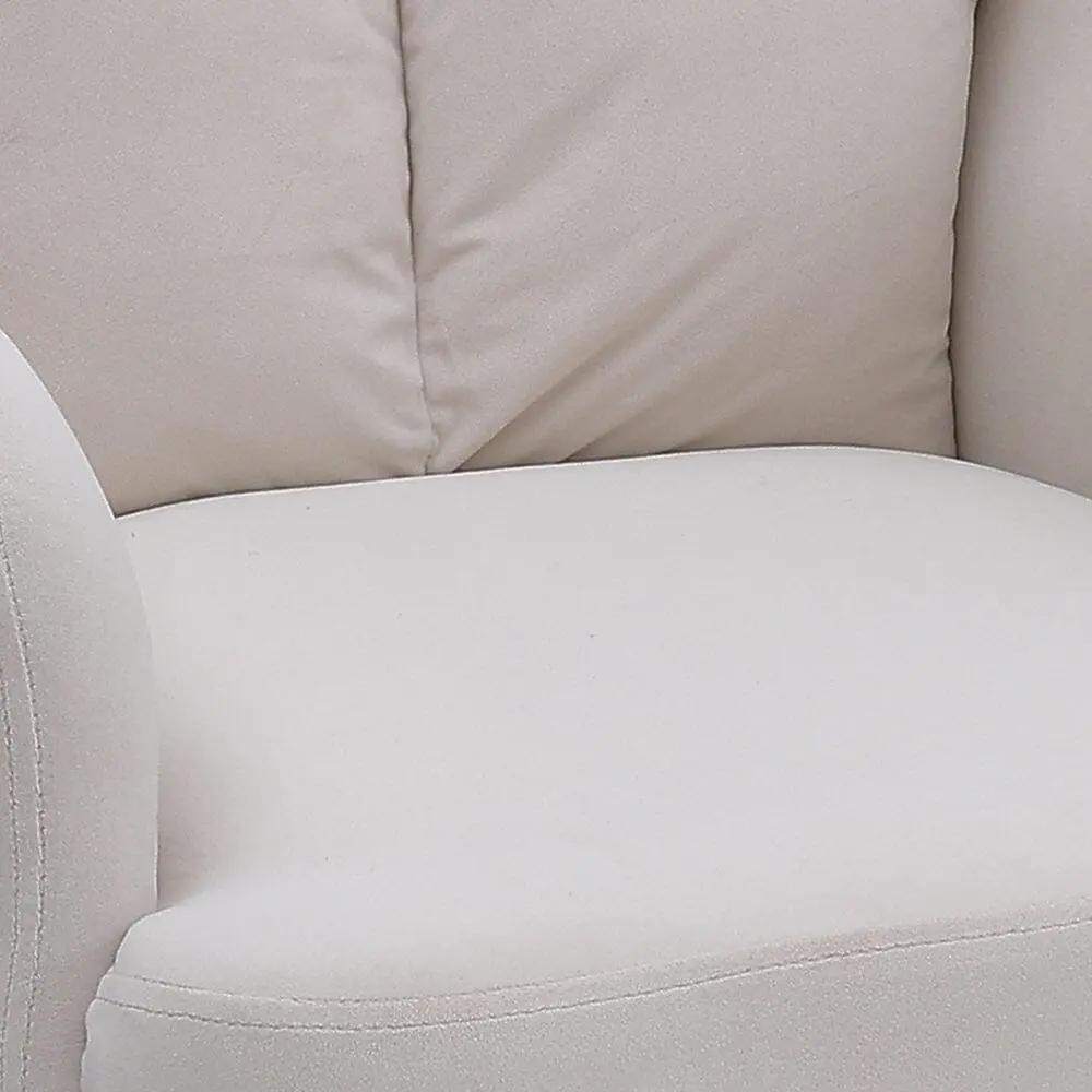 Modern Upholstered Swivel Armchair with Black Legs - House Comfort