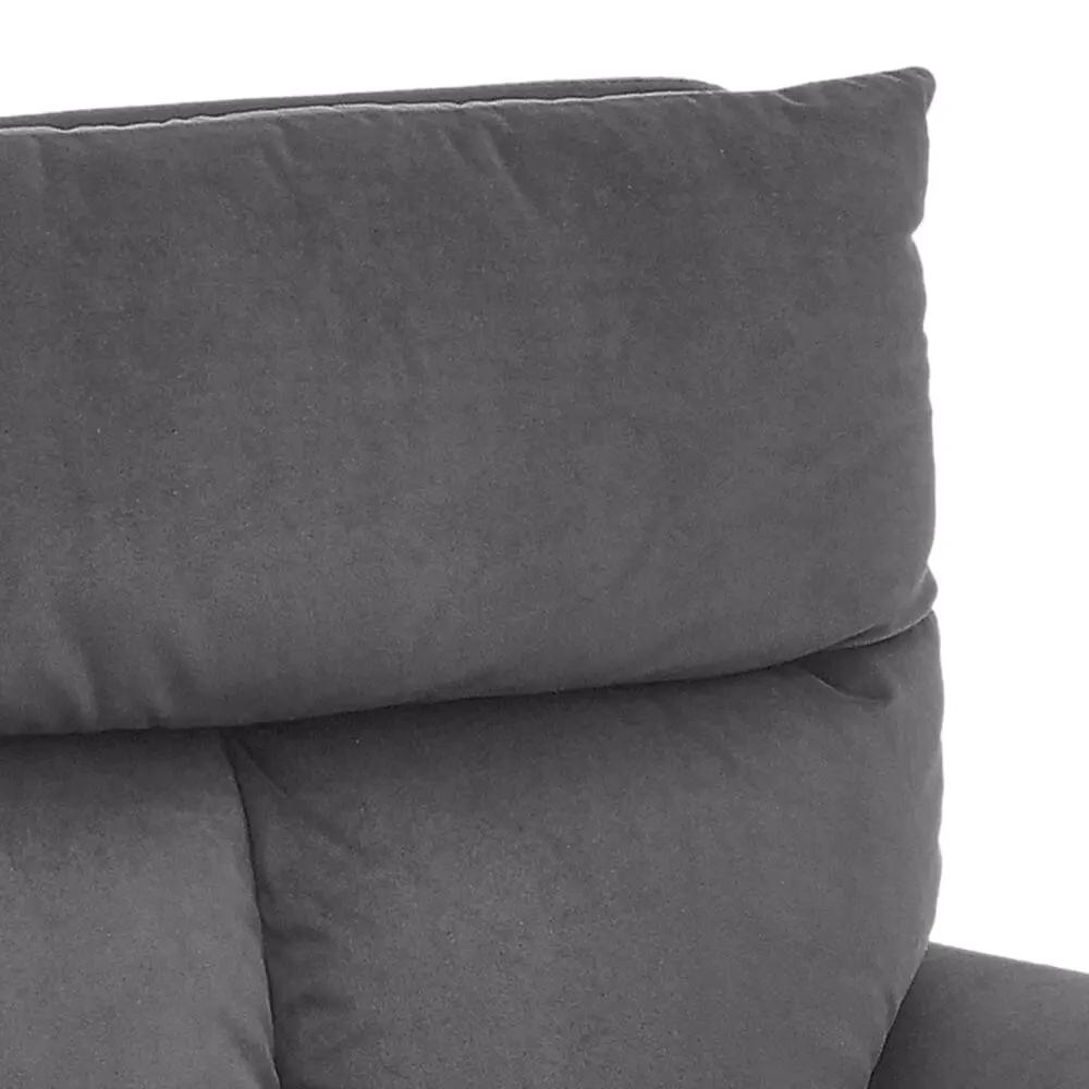 Modern Upholstered Swivel Armchair with Black Legs - House Comfort