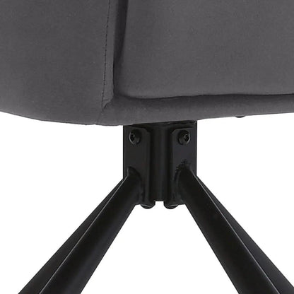 Modern Upholstered Swivel Armchair with Black Legs - House Comfort