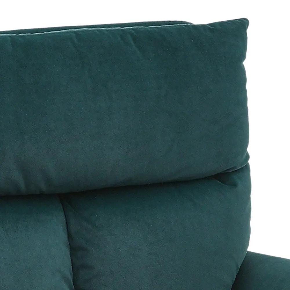 Modern Upholstered Swivel Armchair with Black Legs - House Comfort