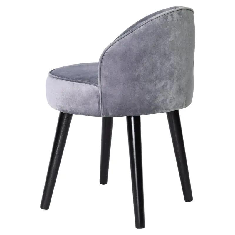 Modern Velvet Dressing Table Stool with Solid Wood Legs - House Comfort