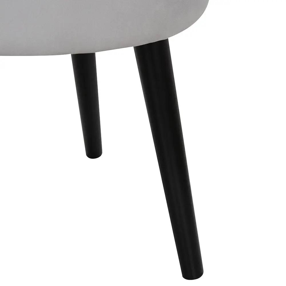 Modern Velvet Dressing Table Stool with Solid Wood Legs - House Comfort
