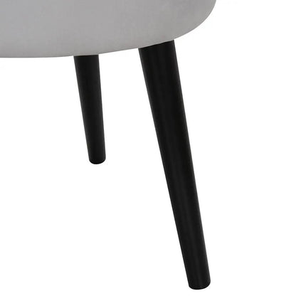 Modern Velvet Dressing Table Stool with Solid Wood Legs - House Comfort
