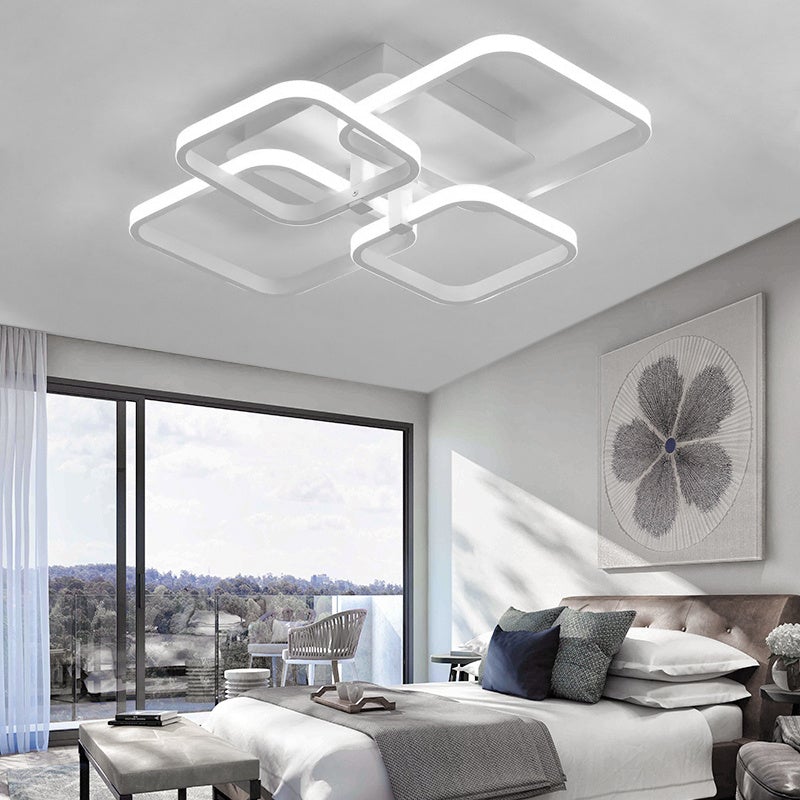 New LED Ceiling Light Fixture with Square Lampshades - House Comfort