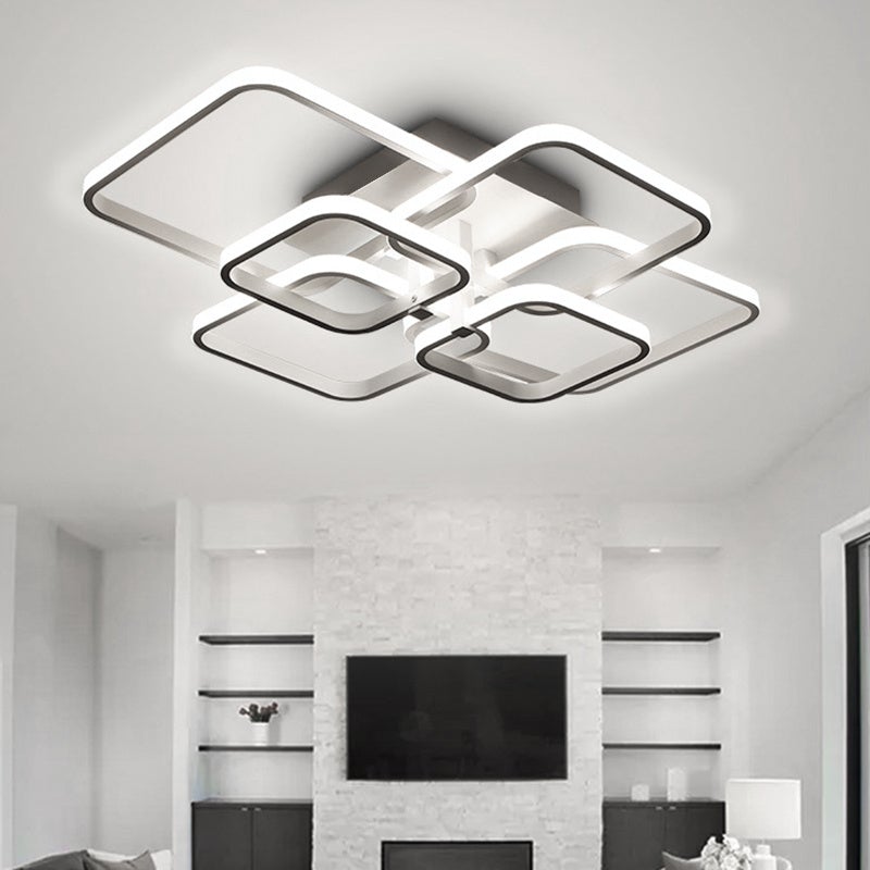 New LED Ceiling Light Fixture with Square Lampshades - House Comfort