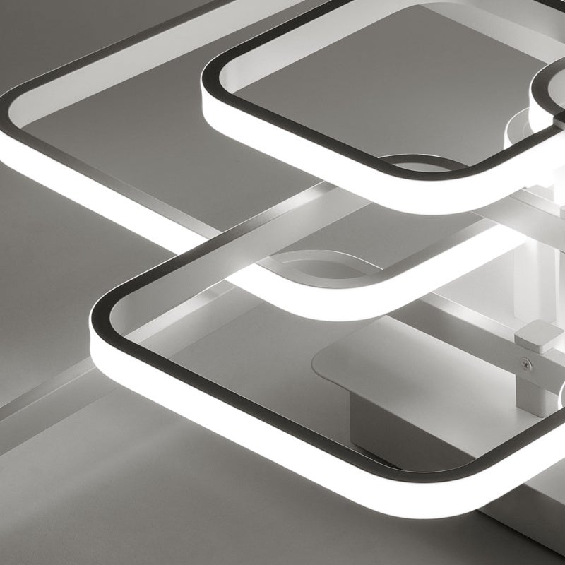 New LED Ceiling Light Fixture with Square Lampshades - House Comfort