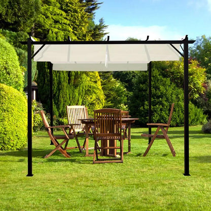 Outdoor Retractable Steel Pergola with Canopy - House Comfort