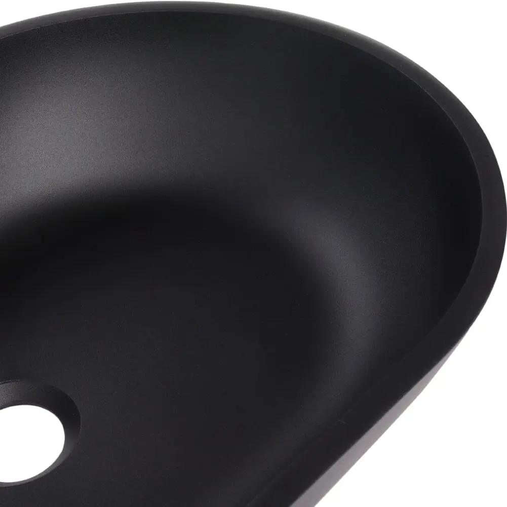 Oval Black Ceramic Vessel Bathroom Sink Drain Set - House Comfort