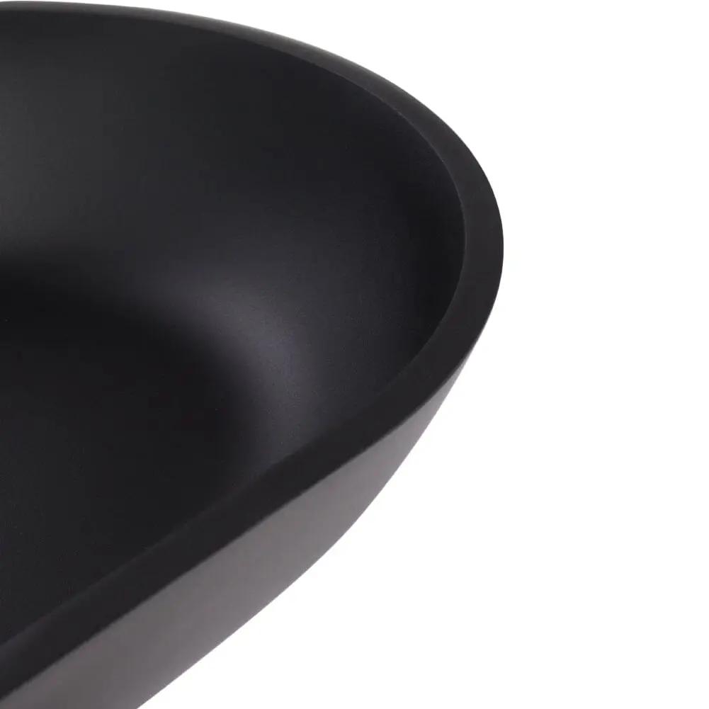 Oval Black Ceramic Vessel Bathroom Sink Drain Set - House Comfort