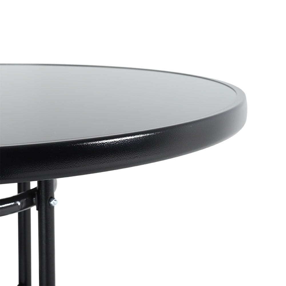 Patio Garden Dining Table with Umbrella Hole Glass Garden Table - House Comfort