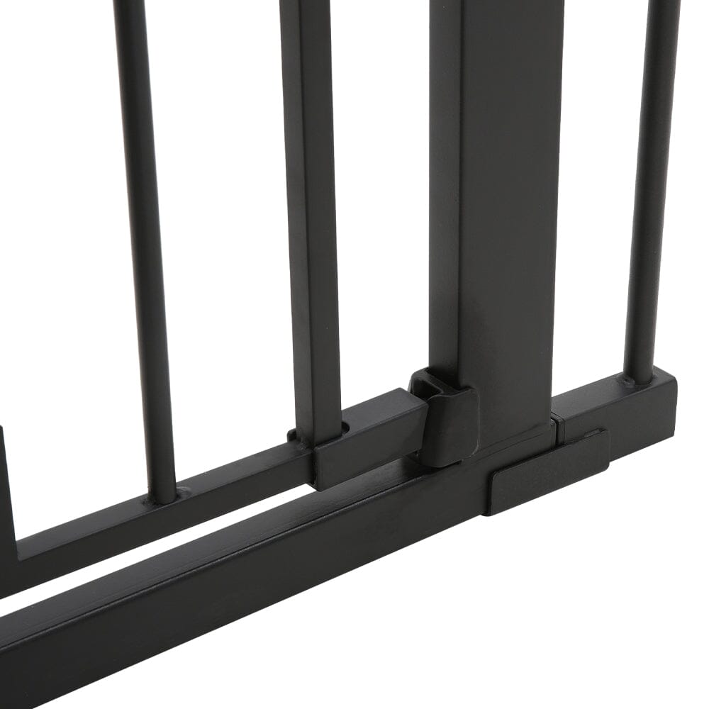 Pet Safety Gate Stair Pressure Fit with Lockable Cat Flap - House Comfort