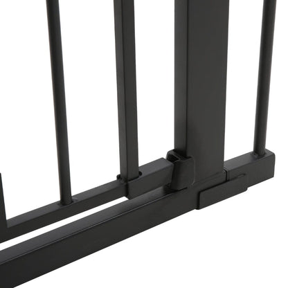 Pet Safety Gate Stair Pressure Fit with Lockable Cat Flap - House Comfort