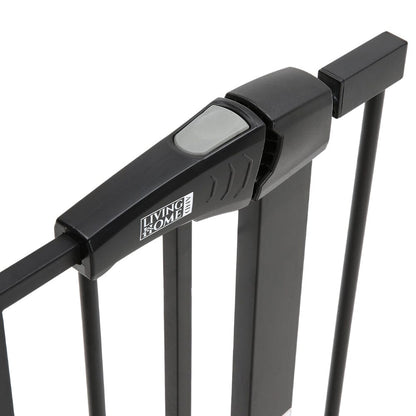 Pet Safety Gate Stair Pressure Fit with Lockable Cat Flap - House Comfort