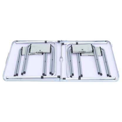 Portable Aluminium Folding Picnic Table with 4 Stools - House Comfort