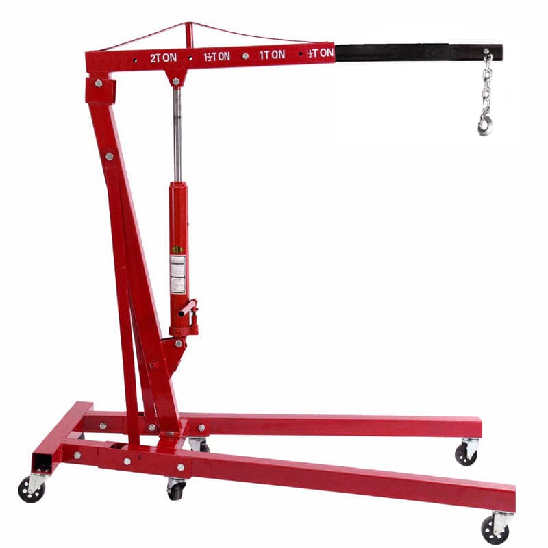 Portable Hydraulic Engine Crane 2 Ton 4400lb Folding Hoist with Hooks - House Comfort