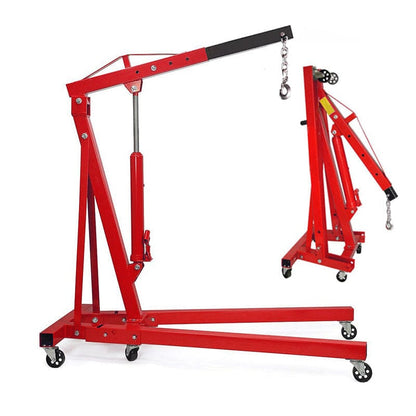 Portable Hydraulic Engine Crane 2 Ton 4400lb Folding Hoist with Hooks - House Comfort