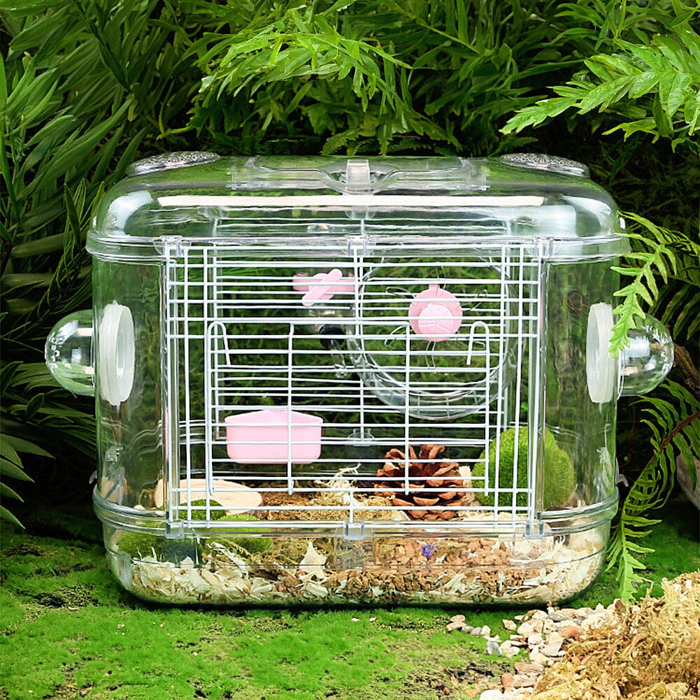 Portable Transparent Hamster Cage - House Comfort