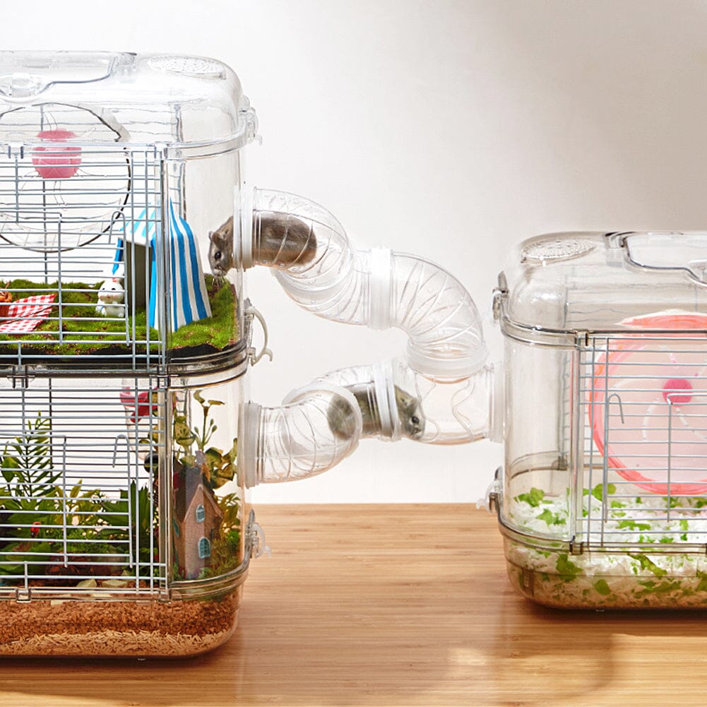 Portable Transparent Hamster Cage - House Comfort