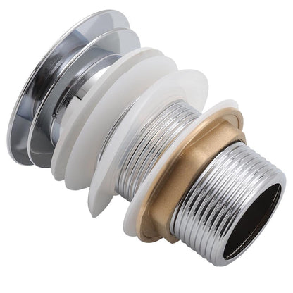 Premium Ceramic Sink with Stainless Steel Pop - upand Mounting Ring - House Comfort