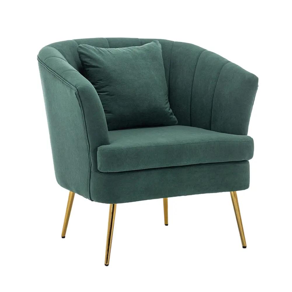 Premium Single Armchair with Gold Metal Legs - House Comfort