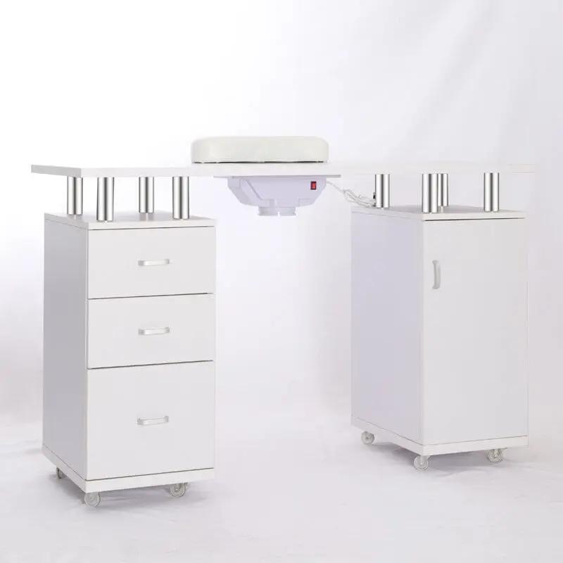 Professional Manicure Station Nail Table on Wheels with Dust Collector - House Comfort
