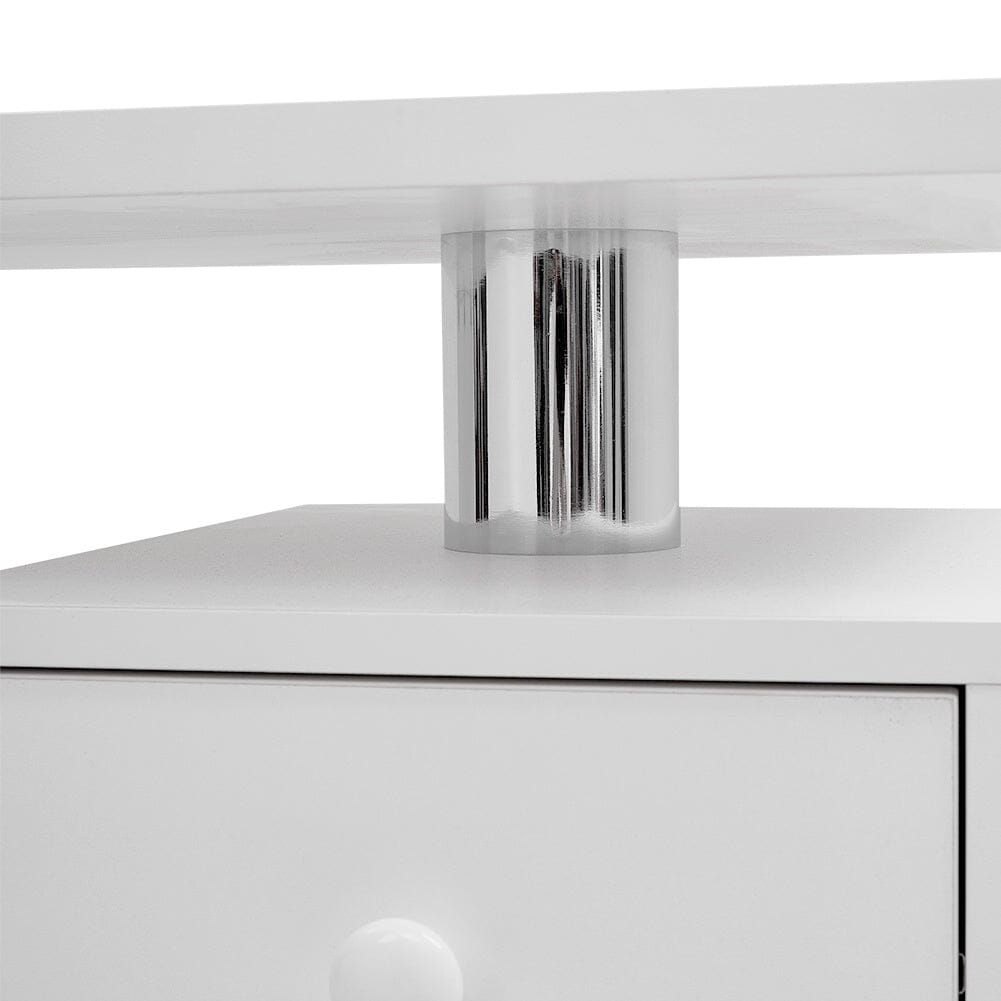 Professional Manicure Table Beauty Salon Nail Station with on Wheels 4 Drawers - House Comfort