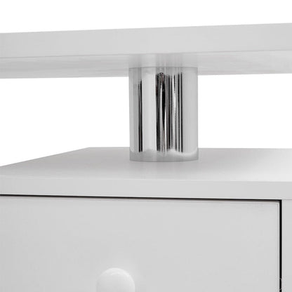 Professional Manicure Table Beauty Salon Nail Station with on Wheels 4 Drawers - House Comfort