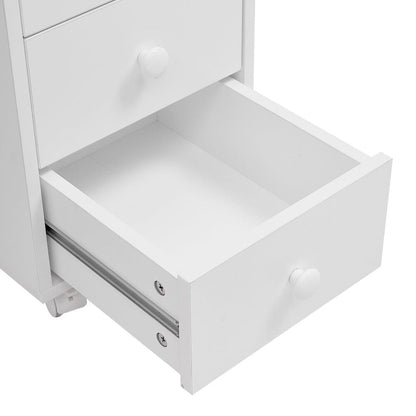 Professional Manicure Table Beauty Salon Nail Station with on Wheels 4 Drawers - House Comfort