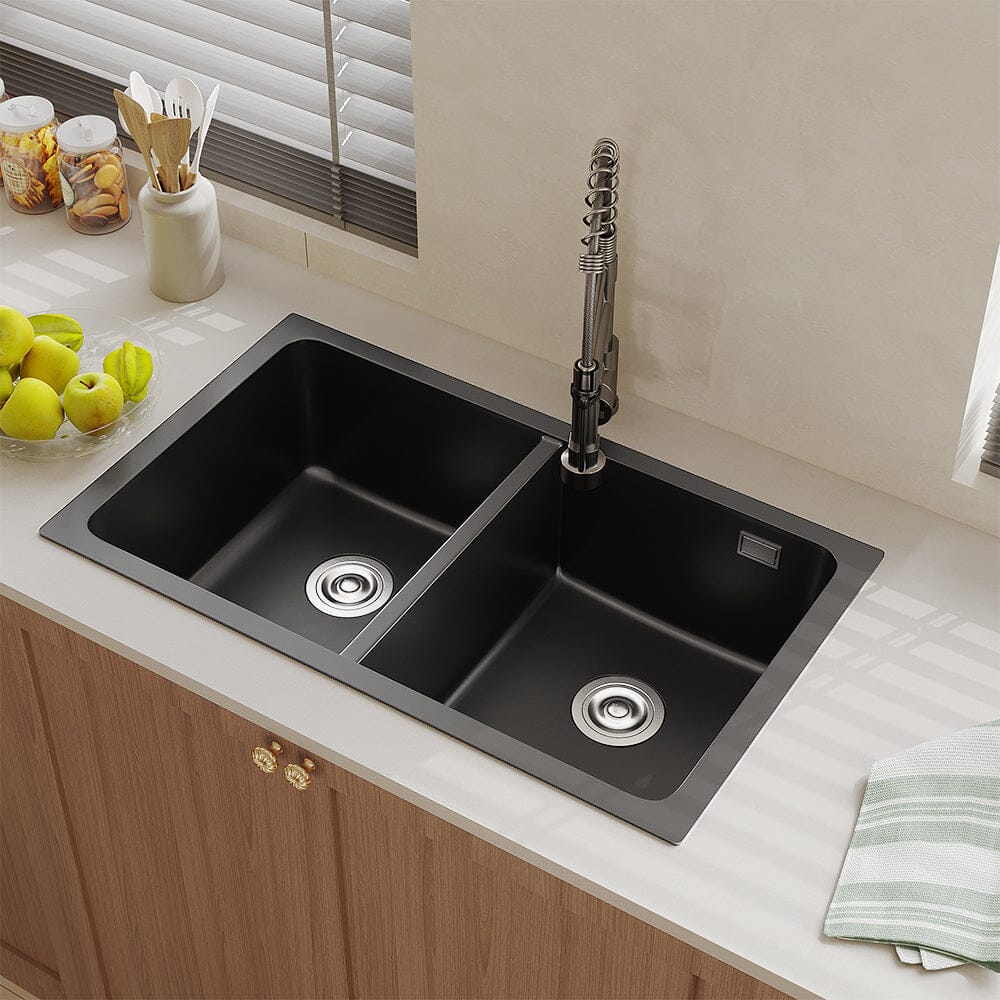 Quartz Double Bowl Undermount Kitchen Sink - House Comfort