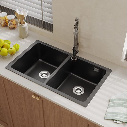 Quartz Double Bowl Undermount Kitchen Sink - House Comfort