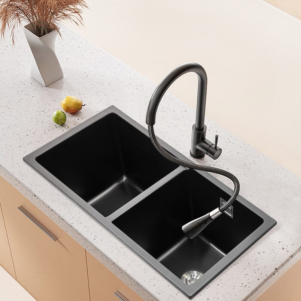 Quartz Double Bowl Undermount Kitchen Sink - House Comfort