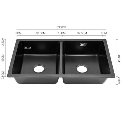 Quartz Double Bowl Undermount Kitchen Sink - House Comfort