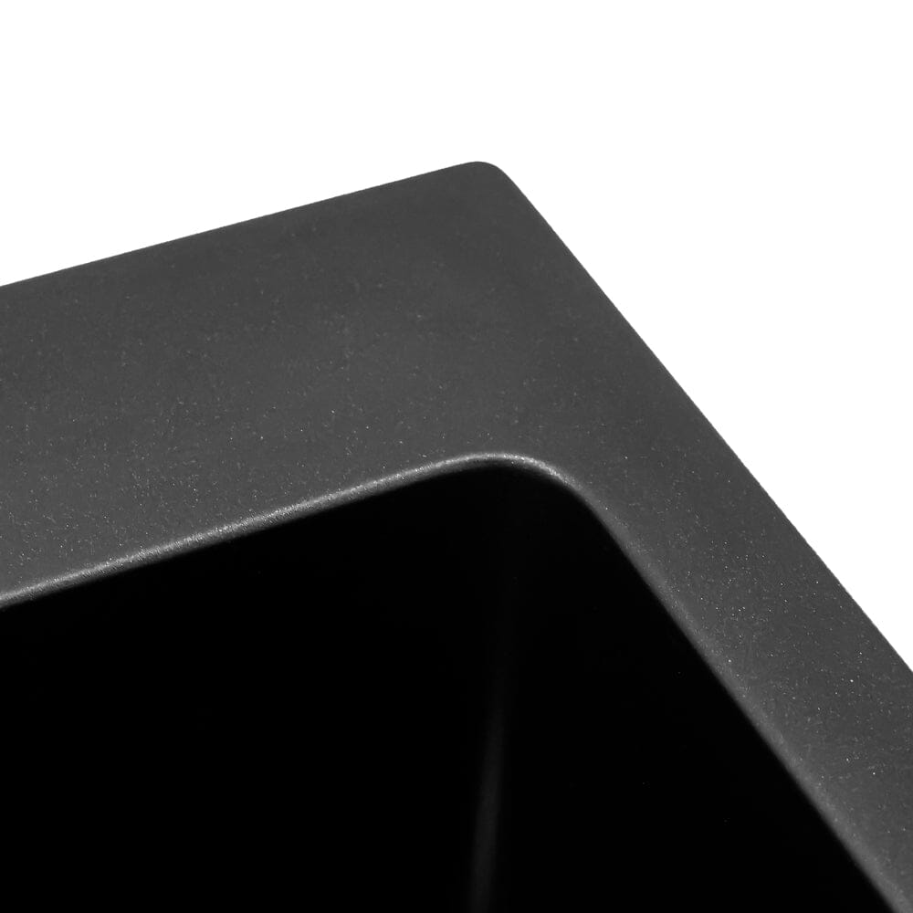 Quartz Undermount Kitchen Sink Double Bowl Black/Grey - House Comfort