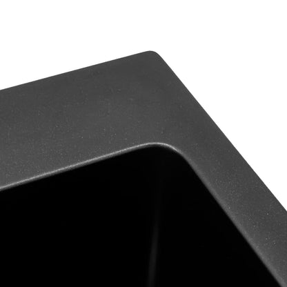 Quartz Undermount Kitchen Sink Double Bowl Black/Grey - House Comfort