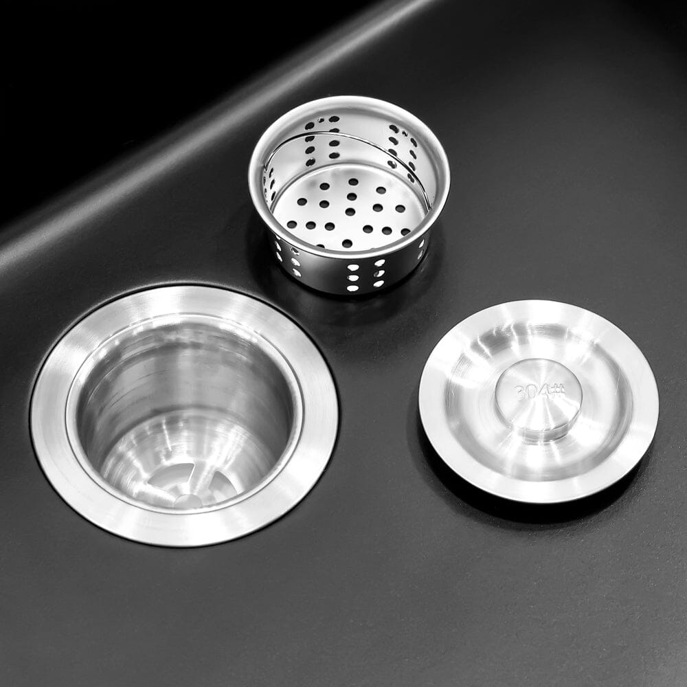 Quartz Undermount Kitchen Sink Single Bowl in Black - House Comfort