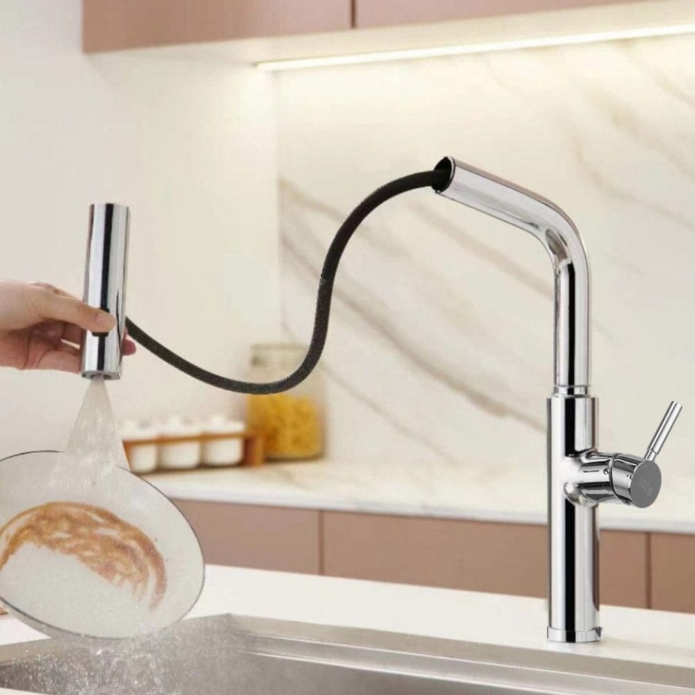 Retractable Pulldown Kitchen Mixer Faucet 2 Function Spout Faucets - House Comfort