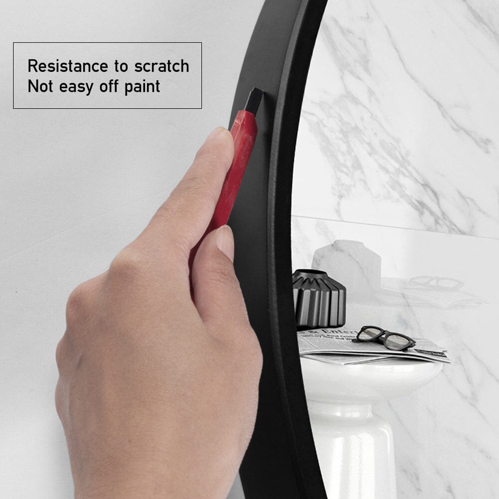 Retro Round Hanging Mirror with Adjustable Leather Strap - House Comfort